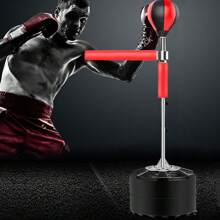 Soporte de boxeo con pelota de boxeo, entrenador de boxeo de pie para entrenar reflejos y velocidad, saco de boxeo de pie, pera de boxeo con soporte, dispositivo de entrenamiento
