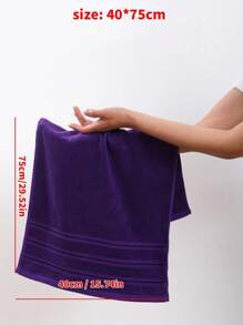 QIBHI 1/3 件装浴巾/毛巾/面巾，纯色，高品质，适用于浴室、游泳池、健身房、旅行，吸水性强，柔软舒适，适合开学季、美容院、家庭浴室等场所，也可用于酒店、运动场所等，是居家必备的毛巾和护肤浴巾。 - 彩色 - 查看 5