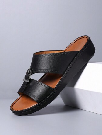 New Casual Fashion Lightweight Men Plus Size Thick Sole Sandals, Non-Slip Wear-Resistant Soft Sole