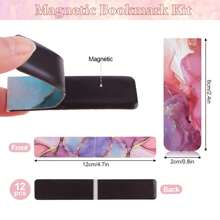 12/24 Piezas Marcadores magnéticos, marcadores de lectura magnéticos para profesores, estudiantes, amantes de los libros, escuela, hogar, suministros de oficina