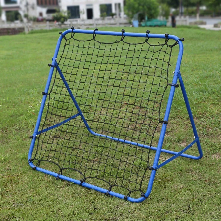 1pc Portable Double-Sided Rebound Net For Soccer Training Equipment With Adjustable Height, Soccer Rebounder - Blue - View 1