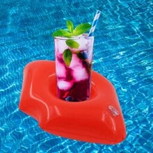 1pc Floating Inflatable Cup Holders Beverage Coasters, Inflatable Floating Cup Holder, Swimming Pool Beverage Coaster, Mini Floating Cup Holder, Summer Swimming Pool Party Decoration