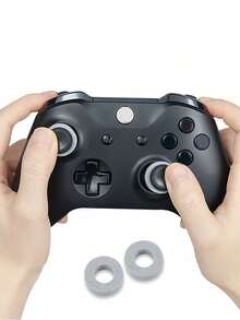 2pcs Grey Sponge Rings Gaming Controller Assisted Cushion Rings, Gamepad Shock Absorbing Rings Compatible With Switch Joysticks - Grey - View 2