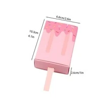 10pcs Paper Ice Cream Shape Candy Boxes Popsicle Shape Treat Boxes Cartoon Popsicle Candy Box Vandy Folding Paper Box For Birthday Wedding Party Favors - Blue - View 3