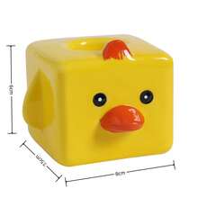 1款電動牙刷陶瓷架，帶牙膏架，浴室水槽收納架，鴨子造型牙刷組織架