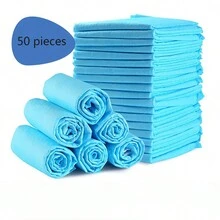 50片/入寵物尿墊，寵物一次性訓練尿墊，薄款設計，適用於小型犬，減少氣味，不再擔心隨處大便！ - 彩色 - 查看 9