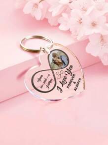 1 pieza Llavero personalizado con foto de pareja, llavero personalizado con texto, llavero personalizado con foto, llavero acrílico personalizado con forma de corazón, llavero personalizado con nombre, llavero personalizado de infinito, regalo de boda, regalo de aniversario, regalo para él/ella, idea de regalo para el Día de San Valentín, Día de la Madre, Día del Padre, aniversarios, regalo de pareja, el mejor regalo para mamá, papá, esposa, esposo, novia, novio, grabado, acero inoxidable, colorido, lindo, adorable, divertido, kawaii, Y2K, elegante, unisex, informal, personalizado, único, personalizado, regalos ideales para él, regalos ideales para ella