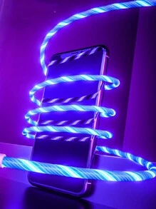 Led Flowing Light Fast Charging Charger Cable 3.28ft/1m, Tpe Charging Data Line Compatible With Vivo/OPPO Ultra/S24/S23 Ultra/S23/S22/S21 Series Compatible With IPhone 16, 16 Pro Max, 15, 15 Plus, 15 Pro, 15 Pro Max,Compatible With Xiaomi, Compatible With OnePlus Type C