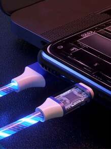 Led Flowing Light Fast Charging Charger Cable 3.28ft/1m, Tpe Charging Data Line Compatible With Vivo/OPPO Ultra/S24/S23 Ultra/S23/S22/S21 Series Compatible With IPhone 16, 16 Pro Max, 15, 15 Plus, 15 Pro, 15 Pro Max,Compatible With Xiaomi, Compatible With OnePlus Type C