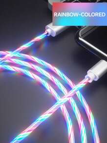 Led Flowing Light Fast Charging Charger Cable 3.28ft/1m, Tpe Charging Data Line Compatible With Vivo/OPPO Ultra/S24/S23 Ultra/S23/S22/S21 Series Compatible With IPhone 16, 16 Pro Max, 15, 15 Plus, 15 Pro, 15 Pro Max,Compatible With Xiaomi, Compatible With OnePlus Type C