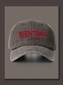 1入BEENRILL字母印花休閒棒球帽，帶彎邊，適用於春秋季戶外防曬帽，男女兼用，適合健行 - 彩色 - 查看 20