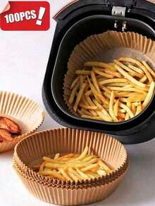 10/50/100/300 Pieces, Square/Round Air Fryer Lining Paper Air Fryer Paper Baking Paper, Paper Basket Bowl, Baking Pan, Oven Accessories, Baking Tools, Kitchen Gadgets, Kitchen Accessories - Multicolor - View 2