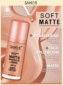 SANIYE R6001, Base de maquillaje, Maquillaje líquido mate ,fundation liquido. - 03 - Ver 6
