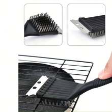 1pc BBQ Grill Brush Cleaning Wire Brush For Grill Rack And Grate - Black - View 4