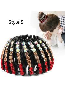 1个鸟巢发髻造型器,发饰,发夹,发圈,发髻定型器,带水钻装饰马尾夹,快速造型工具,易于使用的发髻造型器,适合初学者、学生、女孩和女性,适用于节日、派对、音乐节、秋季、旅行、美发工具、发饰、秋季、美发配件、旅行、女士美发配件、女士发饰、美发工具、发饰、美妆配件、礼物、旅行、送给女性的礼物、美妆配件、圣诞礼物、圣诞礼物、送给女性的圣诞礼物、成人圣诞礼物、成人圣诞礼物、美妆配件、成人圣诞礼物、成人发饰、成人发饰、成人发饰、礼物创意、美妆圣诞礼物、送给女性的礼物、优雅爪夹 - 彩色 - 查看 12