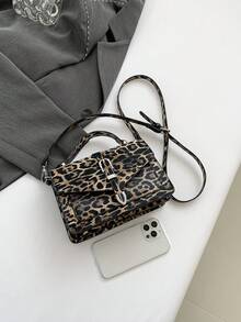 1入時尚女士手提包(8.3in*5.5in*2.8in)，適用於購物，約會，聚會和通勤工作。可作手提包，斜挎包，肩背包或郵差包使用。採用PU材料製作，耐刮擦和耐磨。可調節肩帶長度。復古豹紋圖案，優雅，簡約，休閒，時尚的黃色女士手提包。 - 黃色 - 查看 6