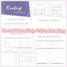 Reading Planner;Reading Log;Perfect Partner For Your Reading Plan;Write Down Any Thoughts About Books You Like;100GSM Pager;8.3*5.5inch Size; Back To School
