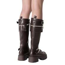 Botas Hasta la Rodilla de Mujer - Marrón - Ver 2