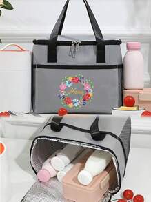 1 pièce Sac isotherme à lunch personnalisé, grande capacité, motif personnalisé, sac isotherme de femme, sac isotherme de travail pour étudiant, sac isotherme canvas pour conservation des aliments, sac isotherme pour femme et enfant, boîte à lunch isotherme et réfrigérée, sac isotherme de pique-nique, sac isotherme pour conservation des aliments