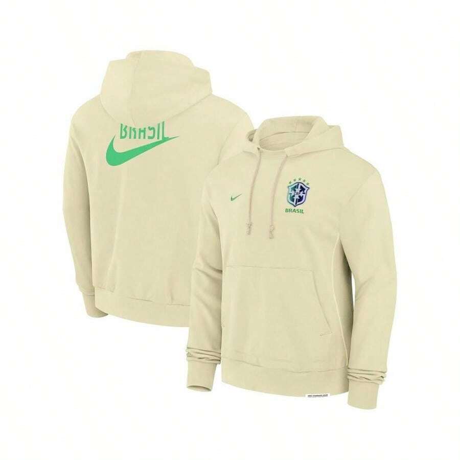 Nike Men's Yellow Brazil National Team Standard Issue Pullover Hoodie - Yellow - View 1