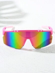 1 chiếc Kính mát thời trang thể thao ngoài trời Y2K màu đen cho nam Phụ kiện đi biển Kính râm - Nhiều màu - Xem 2