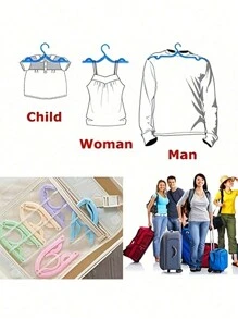 1/3/5/8/10/12/16/18/20pcs Travel Clothes Hanger, Portable Folding Hanger For Travel, Foldable Clothing Hanger Drying Rack Foldable Travel Cloth Hanger Anti-Slip Design Dry Hanger Anti-Slip Hanger For Retail Stores(Random Colors Shipped) Travel Essentials Travel Accessories Travel Must Haves Beach Vacation Summer Holiday School Accessories Back To School Supplies Stuff