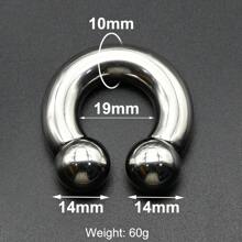 1 Piece Punk Polished Large Gauges 10G~00G Internally Threaded 316L Stainless Steel Circular Horseshoe Ring For Septum Ring Cartilage And Nipple Piercings Men Plugs And Tunnels Nose Rings For Women Ball Ear Expander Heavy Ear Stretcher Lobe Piercing Jewelry