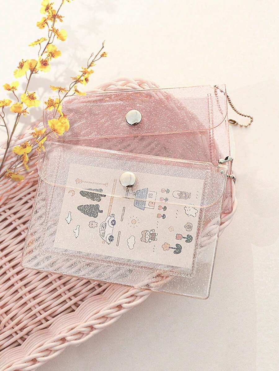 学生可爱卡片夹收纳盒女孩闪光激光轻便便携式卡片白领女性节日纪念日生日礼物配饰教师礼物透明学校用品教师礼物返校教师配件卡夹钱包名片夹信用卡夹身份证夹女士女士钱包迷你钱包钱包钱包卡片钱包 - 無色 - 查看 1