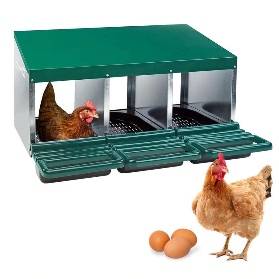 Chicken Nesting Boxes Wall Mount Nesting Boxes Chicken Laying Boxes With Perch 3 Compartment