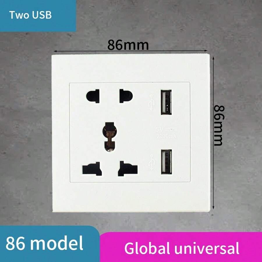 טעינה מהירה אינטליגנטית אוניברסלית 20W Type-C קיר כפול, מתאם תקע ...