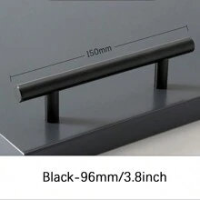 1 pezzo Maniglia per porte di armadi in lega di alluminio / Tiratore per cassetti di guardaroba, stile nordico moderno e semplice, dorato/nero
