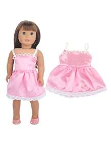 1pc Doll Clothes Set For 18-Inch American Dolls, Doll Princess Dress, Doll Tulle Skirt, Doll Floral Dress, Doll Sleeveless Dress, Fashion Doll Accessories Gift For Girls' Dolls' Birthday, Holiday, And Toys