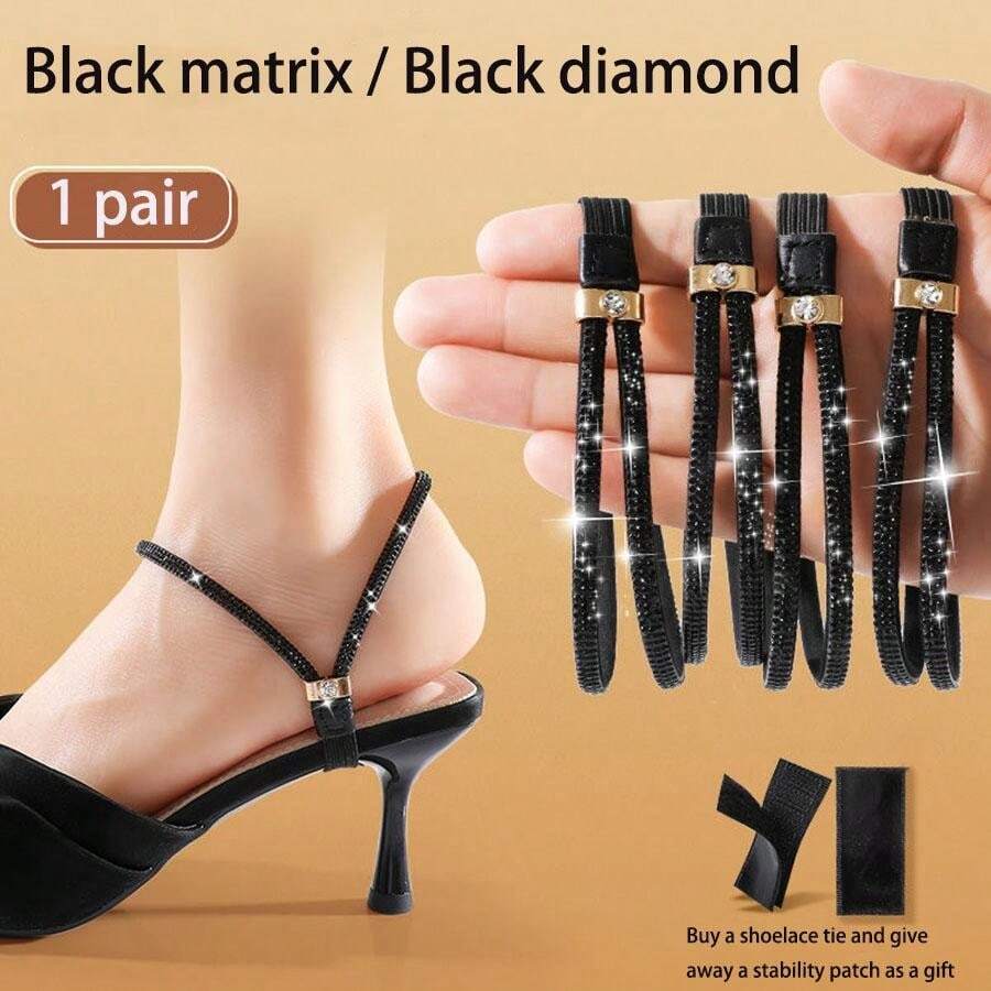 1 Pair Removable & Reusable High Heel AntiSlip Shoe Laces, Self