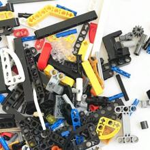 Paquete de 500 g de bloques de construcción tecnológicos compatibles con engranajes, neumáticos y piezas técnicas, adecuado para proyectos MOC de tecnología a granel (color aleatorio)
