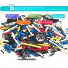 Paquete de 500 g de bloques de construcción tecnológicos compatibles con engranajes, neumáticos y piezas técnicas, adecuado para proyectos MOC de tecnología a granel (color aleatorio)