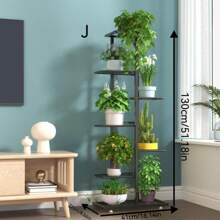 3/4/6/7/8 warstw Żelazny uchwyt Świecący stojak na rośliny do przechowywania kwiatów Półka na doniczki Organizer Dekoracja domu i ogrodu - Wielokolorowe - Zobacz 10
