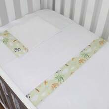 Juego de sábanas para bebé con fundas de almohada - Safari Verde - Ver 1