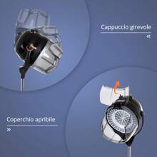 HOMCOM Casco Asciugacapelli Professionale Portatile con Ruote Girevoli, Altezza e Temperatura Regolabili Timer 60 Minuti, 65x65x115-165cm - nero - Visualizzare 7