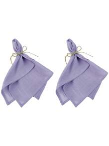 2/6/12pcs Modern Minimalist Style Party & Wedding Event Home Dining Table Decoration Solid Color Napkins, Coasters & Tablecloth - Multicolor - View 16