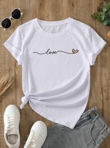 Playeras Mujer Cuello Redondo Manga Corta Moda Casual Cita Súper Calidad Elástico - Blanco - Ver 1