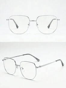 1 Bộ Kính Mắt Thời Trang Hình Nón Cho Nam Phù Hợp Với Trang Phục Công Sở & Thường Ngày - Bạc - Xem 4