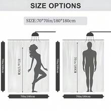 [授權] 1入組/4入組萬聖節浴室套裝，帶12個掛勾的防水布料浴簾，防滑浴室地墊、U形馬桶墊、廁所罩墊，浴室裝飾 - 彩色 - 查看 10