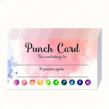 TYFYO Teacher Punch Cards 50 Pack (3.6 X 2 Inch) - Incentive Behavior Reward Card For Students, Teacher Awards For Business Classrooms