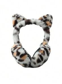 1pc Children's Plush Leopard Winter Ear Muffs - Leopard - View 9