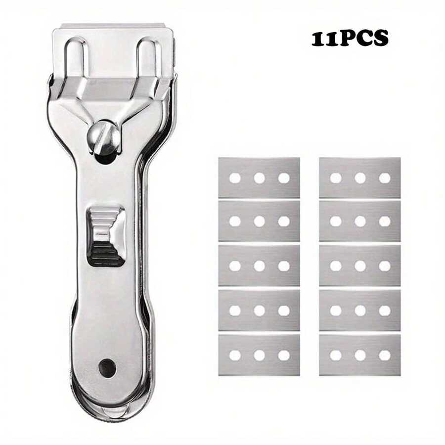 11pcs Glass And Ceramic Stovetop Scraper Set, Scratch-Free, Suitable For Glass, Ceramic And Induction Cooktops