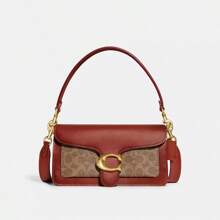 Coach Tabby 26 女士休闲单肩斜挎包，涂层帆布材质，标志性 C 形翻盖 CI032 B4NQ4 - 鏽棕色 - 查看 2