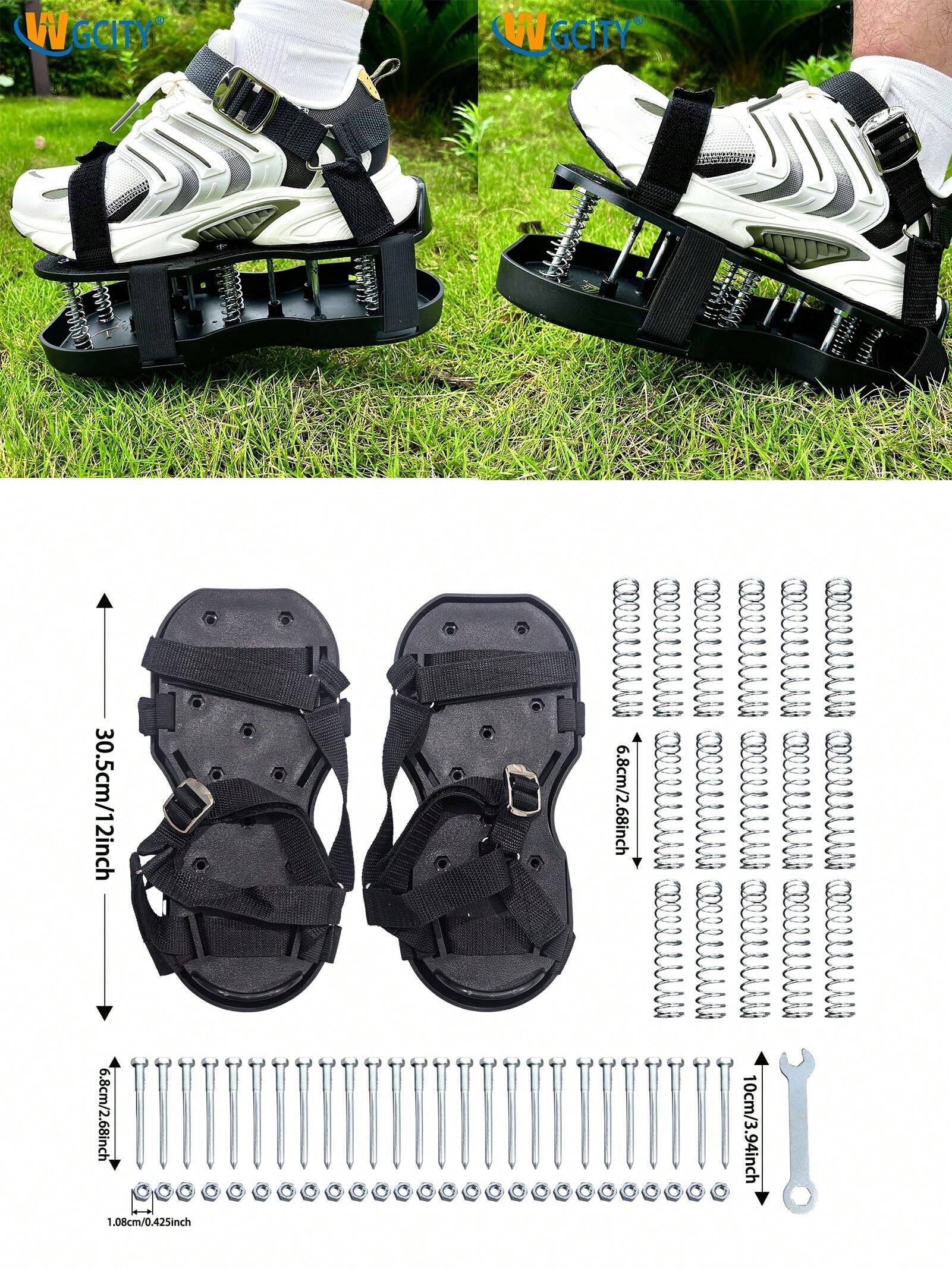 Chaussures Aératrices De Pelouse Double Couche - Outil Ventilation Sol Avec Semelle Aluminium