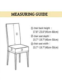1入組幾何圖案彈力椅套現代撞色家用餐廳椅套 - 彩色 - 查看 2