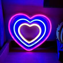 1 tấm biển hiệu đèn neon tình yêu, đèn neon hình trái tim tình yêu XOXO Rose, dùng pin hoặc USB, trang trí để bàn hoặc treo tường, kích thước 13,5 x 5,11 inch (34,5 x 13 cm) - trắng - Xem 7