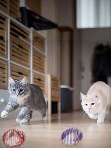 Cat Spring Balls Stretchable Cat Springs Toys Interactive Cat Toys Rolling Cat Balls Colorful Playful Coils Spring Action Toy Caged Rats For Kitten Cat Pet Supplies Indoor Play, Random Color,2PCS, 4PCS,6PCS,8PCS - Multicolor - View 5